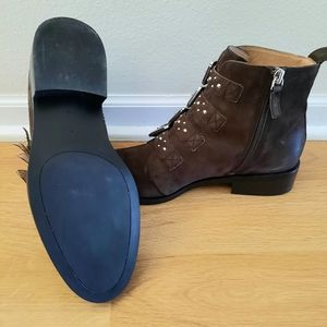 Nordstrom- Halogen | Dark Brown Suede Booties